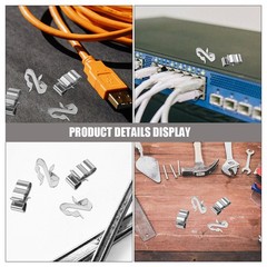 30Pcs Stainless Steel Wire Clamp for Solar Panel Wires Durable Silver Cable Clip