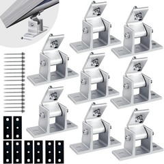 8PCS Adjustable Solar Panel Mounting Brackets RV Tilt Angle Roof Mount Kit