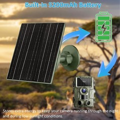 5W Solar Panel with 5200mAh Battery for Trail Cameras – Waterproof
