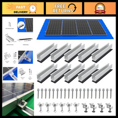 Solar Panel Mounting Brackets Kit – Roof Mount, Rails & Clamps for 1.18″-1.38″ T