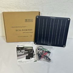 Solar Battery Trickle Charger 10W 12V OBDII with Stand for Car Truck Boat RV ATV