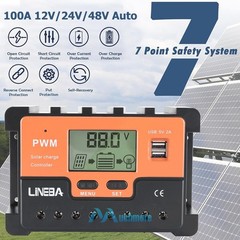 PWM 100A Solar Charge Controller PV Regulator For Gel Sealed Flooded Li Battery