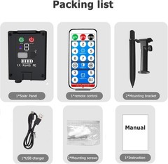 Solar Panel for Outdoor Lights 3V Solar Outlet with Remote Control