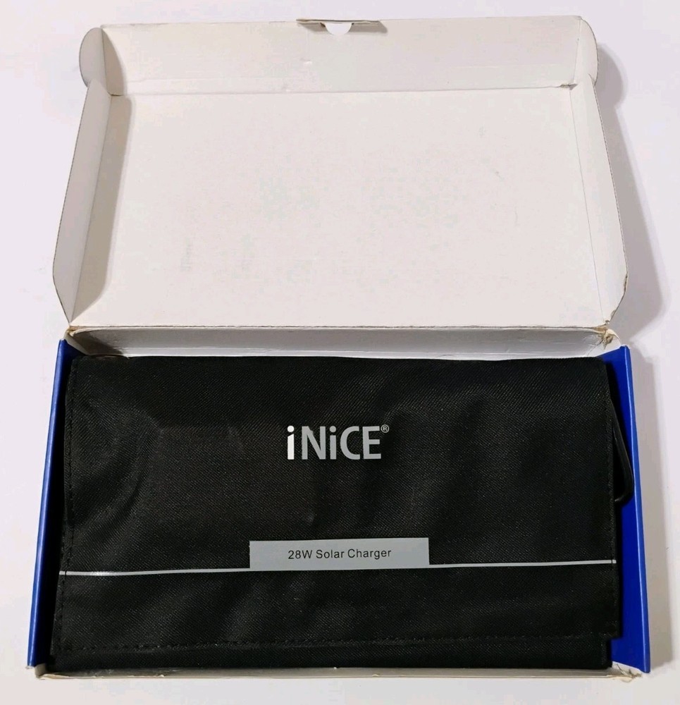 Enther iNice 28W Portable Solar Charger Panel Foldable USB 2-Ports 3.0 / 2.0 NEW