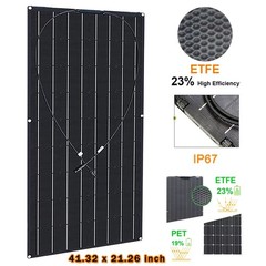 200 Watt Flexible ETFE Mono Solar Panel 18V 12V Car Boat RV Home Rooftop Camping