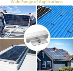 4PC Rust-Resistant Solar Panel Z Brackets – Easy Install for RV, Boat, Yacht