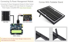 Waveshare Monocrystalline Silicon Solar Panel 5.5V 6W Toughened Glass Surface