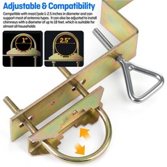 HEVIDUBANA 2 Sets Z-Type Chimney Mount Bracket