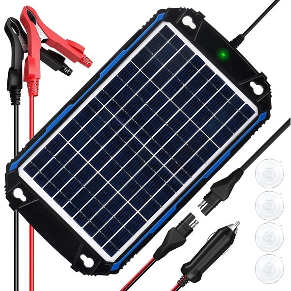 Suner Power 20W 12V Solar Battery Trickle Charger & Maintainer Pro, Bu