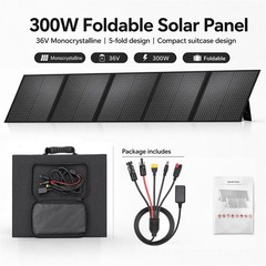 300W Portable Folding Solar Panel 36V 4-in-1 charging cable for Home RV Camping