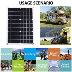 200 Watts Solar Panel Kit 100A 12V Battery Charger w/ Controller Caravan Boat RV