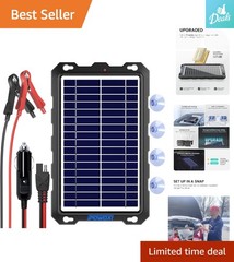 All-in-One 7.5W Solar Trickle Charger with Built-in Protection for 12V Systems