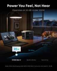 Anker SOLIX C1000 Gen 2 Gray 1024Wh Portable Power Station with 200W Solar Panel