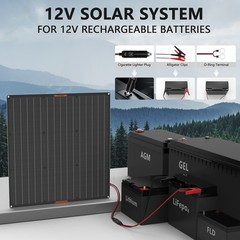 50 watt Solar Panel Kit 12V Battery Solar Trickle Charger for Car Boat RV