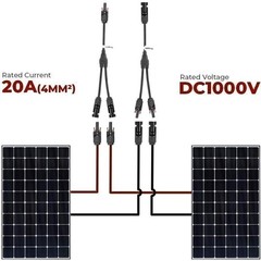 1 Pair Y Branch PV Solar panel Cable Connector 1000V 2/3/4 IP67 Male & Female