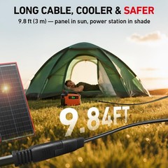 DOKIO 300W 18V Portable Solar Panel Kit Folding Solar Charger with 2 USB Outp…