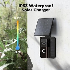 Solar Charger Compatible for Ring Video Doorbell 4/3 Plus/3/Battery Doorbell Plu