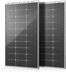 100W 12V Monocrystalline Solar Panels – 2-Pack for Off-Grid Power Solutions