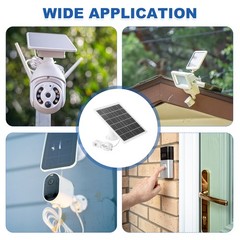 Solar Panel, 5W 6V USB Solar Panel Charger with 360 Wall Mount, White