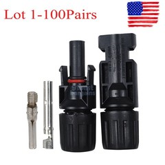 Lot MC4 Solar Connector 30A 1000V Male Female Pair PV Panel Cable Plug Connector