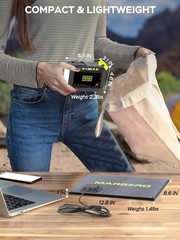 Emergency-Ready 88.8Wh Portable Solar Generator & 21W Panel – Lightweight Design
