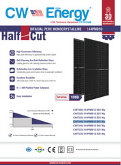 Pallet (30) 545W BiFacial PERC Monocrystaline Solar Panels 16350W 12/30 Yr Warr