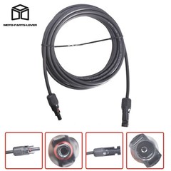 10 AWG 15ft 1 Pair Solar Panel Extension Cable Wire Connector