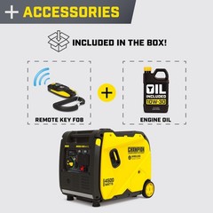 Champion Power Equipment 4500-Watt Wireless Remote Start Inverter Generator w…
