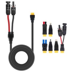 Solar Panel Connector Kit 6 in 1 Cable Solar Connector 14AWG Heavy-Duty 33FT
