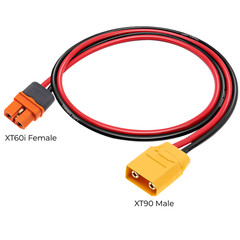10AWG XT60i to XT90 Male Female Connector Adapter Cable Solar RC Battery Cable