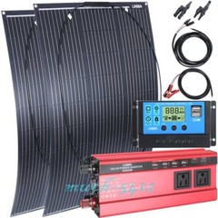 100W 200W 400W Solar Panel Kit for 18V Mono PV RV Home Off-Grid Battery Charge