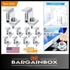10 Durable Adjustable Solar Panel End Clamps – Aluminum Rust-Proof Mounting Kit