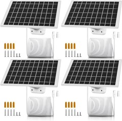 4 Pack 7W USB Type C Solar Panel Charger for Ring Arlo Outdoor Cameras