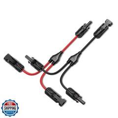 Bateria Power Solar Connectors 30A Y-Branch Cable, Solar Cable Parallel Adapt