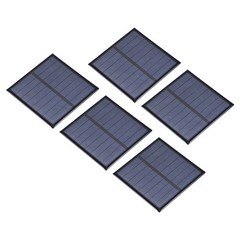 5Pcs 4V 0.6W 150mA Mini Polycrystalline Solar Panel 2.8×2.8″/70x70mm