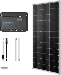 Monocrystalline Solar Panel Kit | 100W, 30A Controller