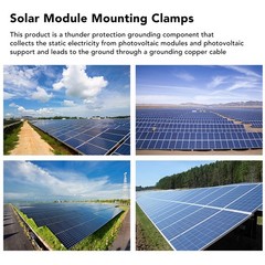 10Pcs Solar Mounting System Grounding Clip Lug Bracket Clamps Photovoltaic