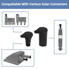 Solar Panel Cable Connector, IP68 Waterproof, 1500V 70A Tinned Copper Pins, for