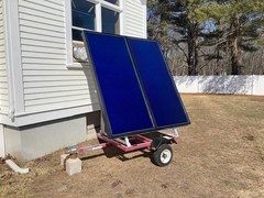 Movable Mount Solar Heating System and Window Installation Kit