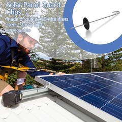 100 Pack Solar Panel Clips, U-Shape Fasteners with J Hooks for Bird Protection