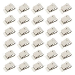 30Pcs Reusable Solar Panel Wire Clips Stainless Steel Cable Clamps Silver