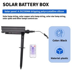 Solar Battery Box Kit Pack Powered Lithium Panel Light with Remote Control4895