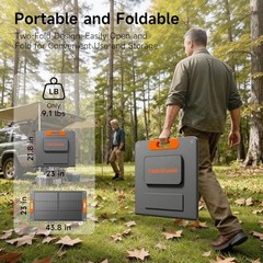 100W Portable Solar Panel for Power Station, 24% High Efficiency 100 Orange