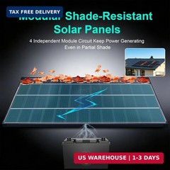 200 Watt Solar Panels N-Type 24 Volt 200W Solar Panel 16BB 25.6% High-Efficiency