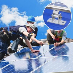 Solar Panel Mounting Brackets 8PCS Adjustable RV Solar Panel Moun Tilt Angle 10-