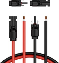 Vevor 50Ft Solar Panel Extension Cable 10Awg 6Mm Pv Wire Set Of 2
