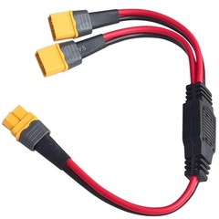 AYECEHI XT60 Y Splitter,XT60 Extension Cable 1 Female to 2 Male black+red