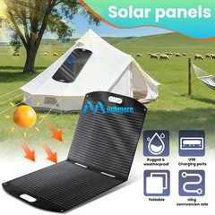 200W Foldable ETFE Solar Panel Battery Charger RVBoat Camper Backup Power Outage