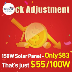 150W Portable Foldable Solar Panel Kit, Compact 21X20In Design 7.3Lb with Standa