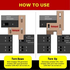 Generator Interlock Kit Compatible with Siemens or Murray 200 Amp Panel, 1 1/…